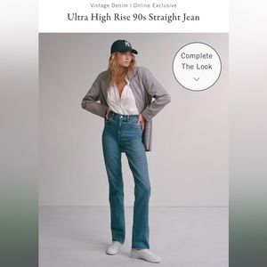 Abercrombie Ultra High Rise 90s Straight Jean